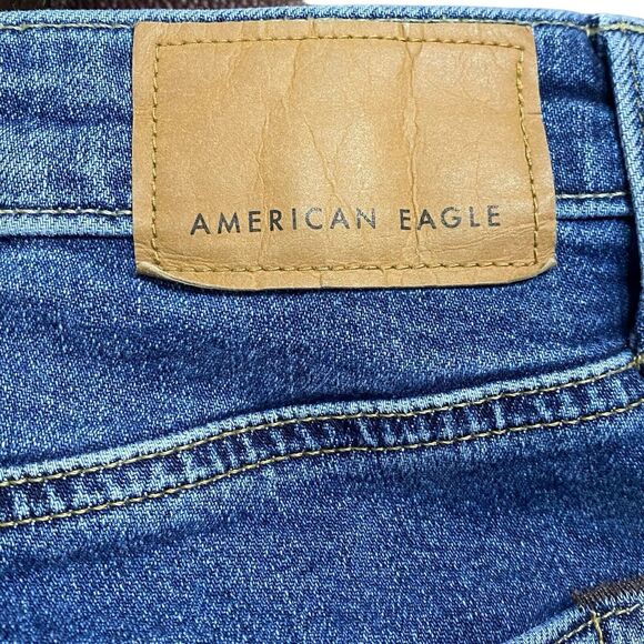 American Eagle Jeans Mens 32x31 (Tag 30x32) Blue Relaxed Straight Stretch Denim - Picture 7 of 10